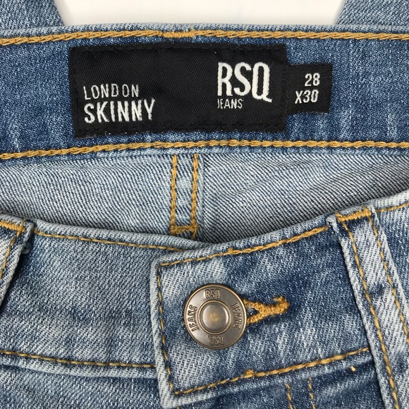 RSQ 99% Cotton London Skinny High-Rise - Size: 28 - Picture 15 of 17